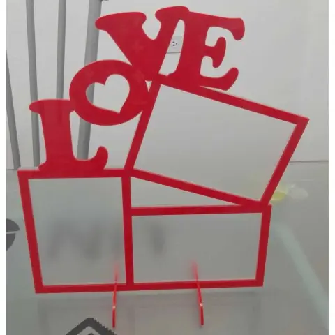 Cuadro LOVE de 3 fotos 4"x6"